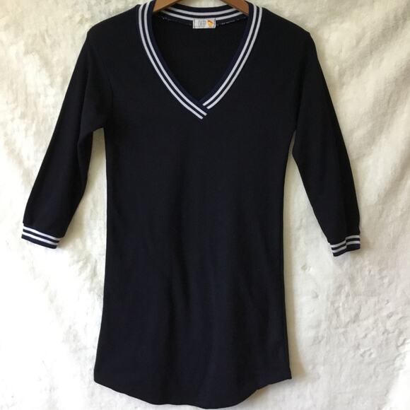 Cheep Navy Long-Sleeve Dress - Picture 1 of 13